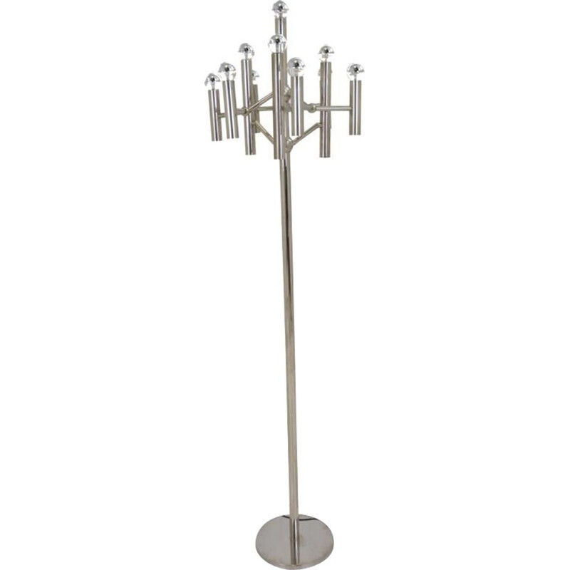 Vintage floor lamp in metal - 1970s