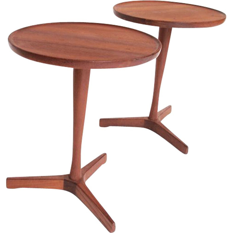 Suite de 2 tables d'appoints danoises par Hans Andersen - 1950