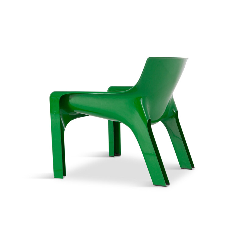 Paire de fauteuils vertes vintages "Vicario" de Vico Magistretti - 1970