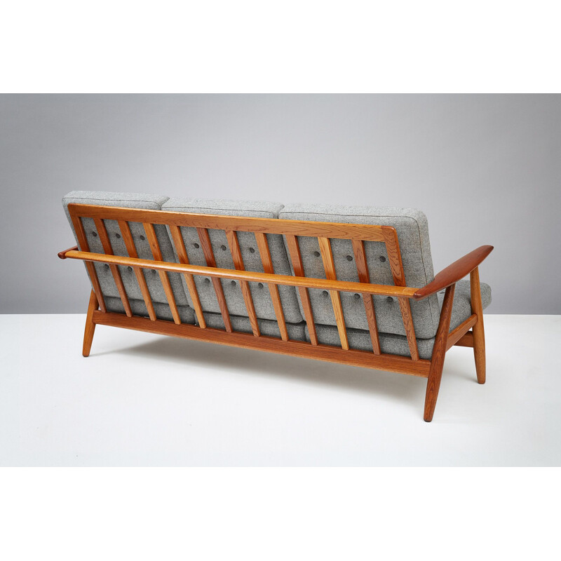 Vintage Oak & Teak Cigar Sofa by Hans Wegner - 1950s