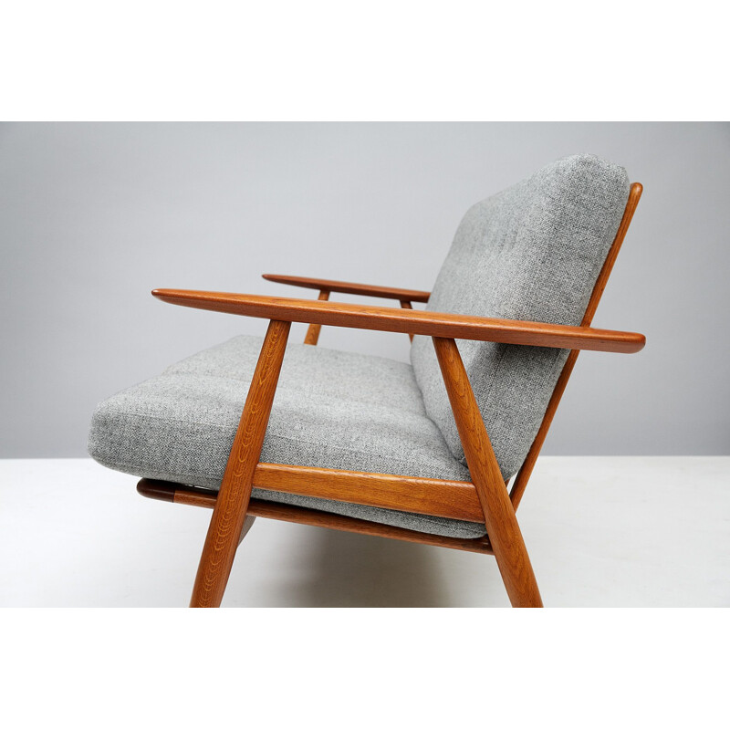 Vintage Oak & Teak Cigar Sofa by Hans Wegner - 1950s