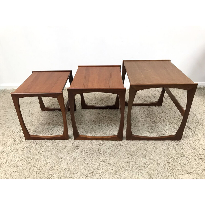 Vintage G-Plan Gold nest of tables by R.Bennett - 1970s