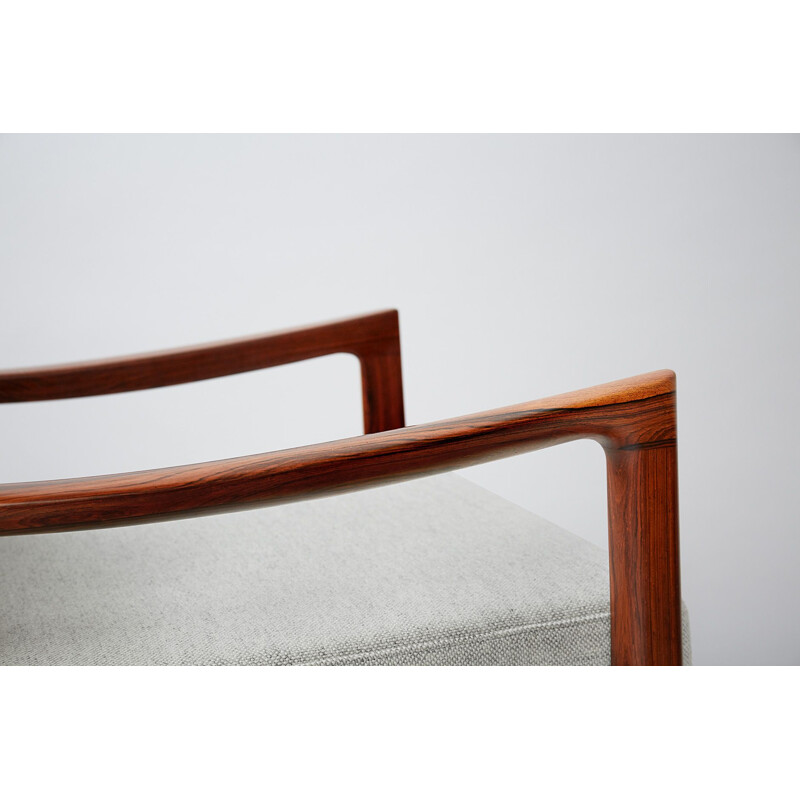 Suite de 2 fauteuils vintages "Sénateur" blanc par Ole Wansher - 1960
