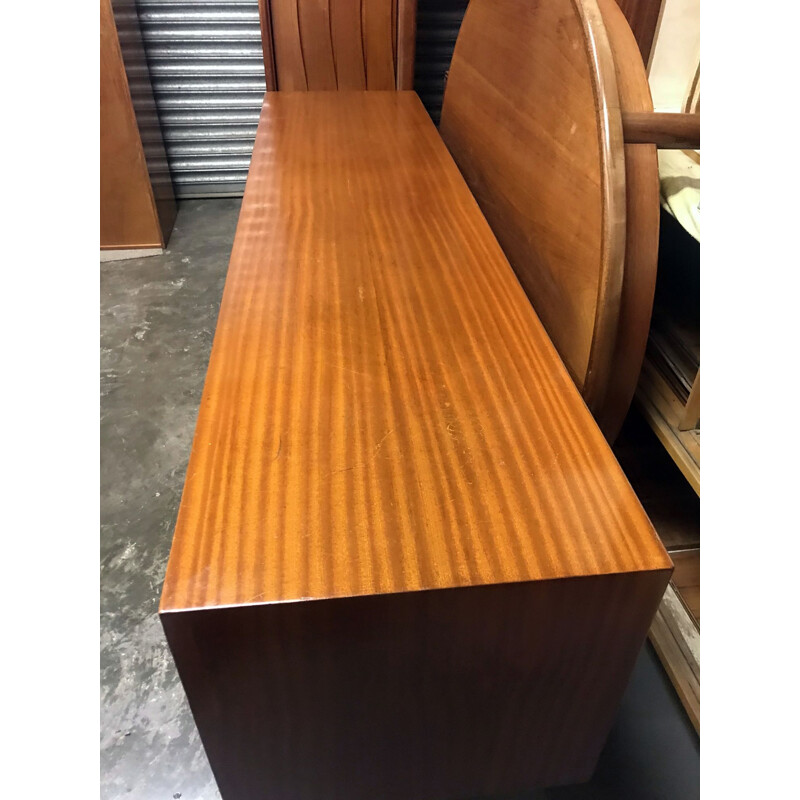 Vintage sideboard in walnut by Uniflex - 1950s