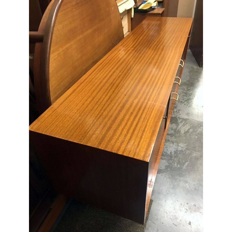 Vintage sideboard in walnut by Uniflex - 1950s