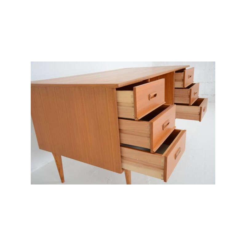 Bureau scandinave en teck à tiroirs - 1960