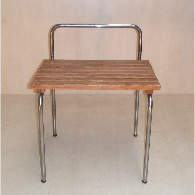 Luggage rack in pine and metal- 1960s