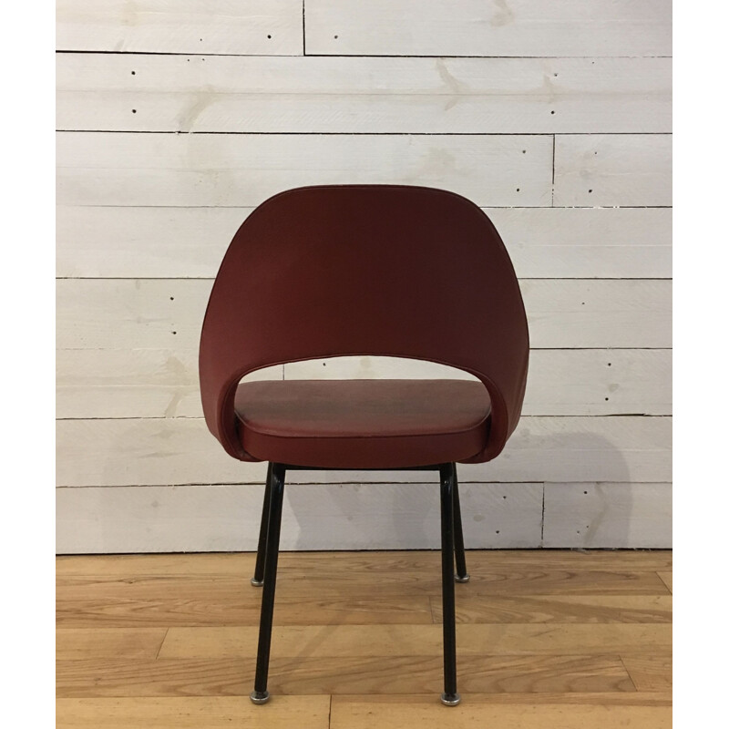 Vintage red conference chair n 71 by Eero Saarinen for Knoll - 1950s