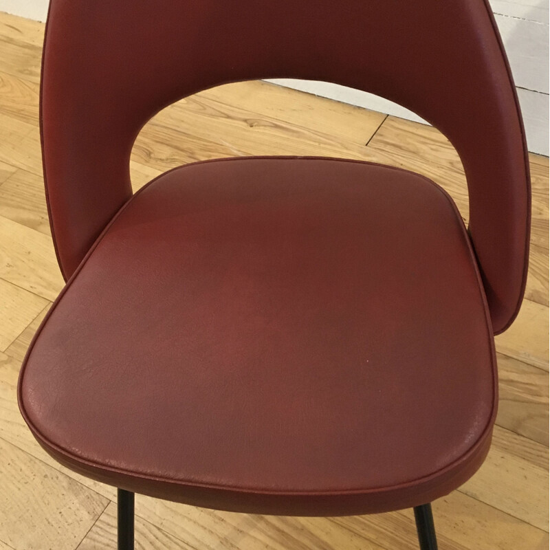 Vintage red conference chair n 71 by Eero Saarinen for Knoll - 1950s