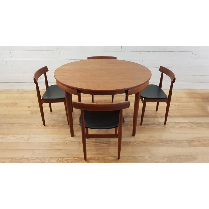 Vintage dining set in teak by Hans Olsen for Frem Rolje - 1960s