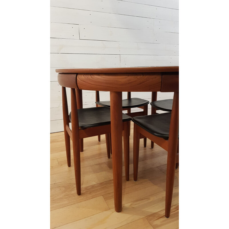 Vintage dining set in teak by Hans Olsen for Frem Rolje - 1960s