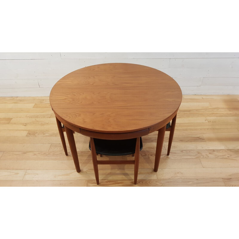 Vintage dining set in teak by Hans Olsen for Frem Rolje - 1960s