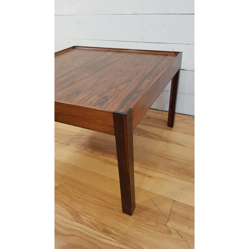 Vintage square coffee table in rosewood 