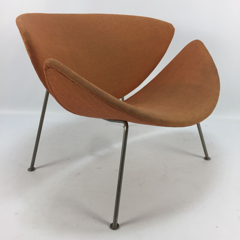 Set of 2 Orange Slice vintage lounge chairs by Pierre Paulin for Artifort