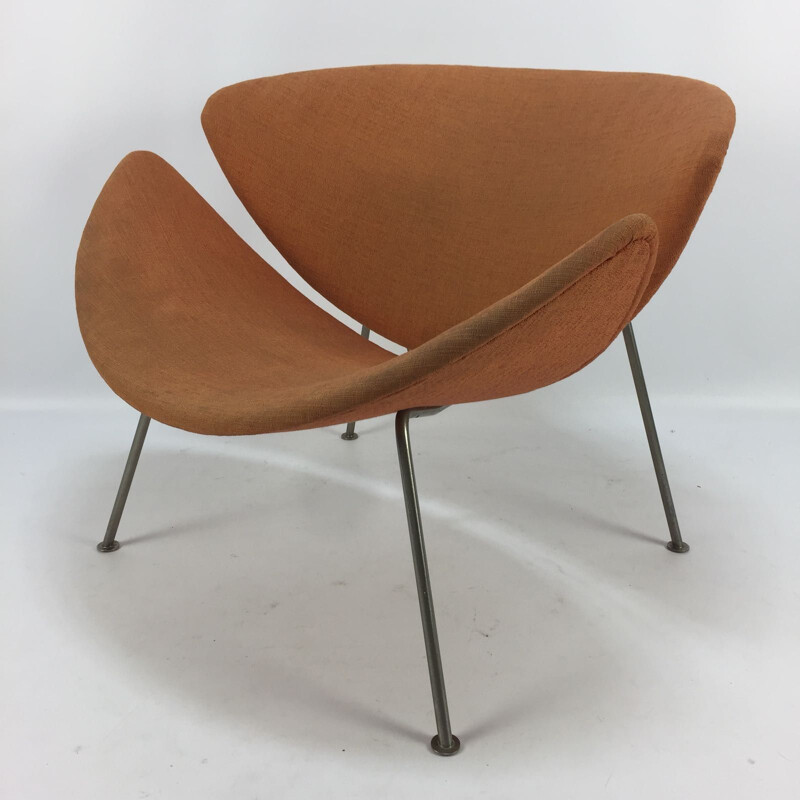 Set of 2 Orange Slice vintage lounge chairs by Pierre Paulin for Artifort