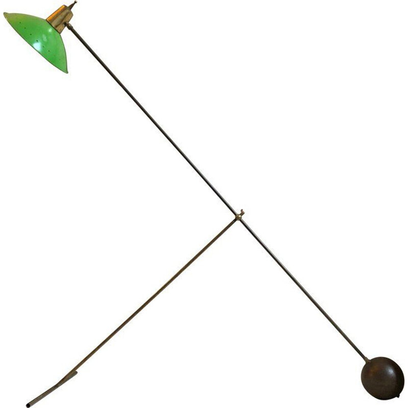 Vintage Green Italian Floor Lamp - 1950s