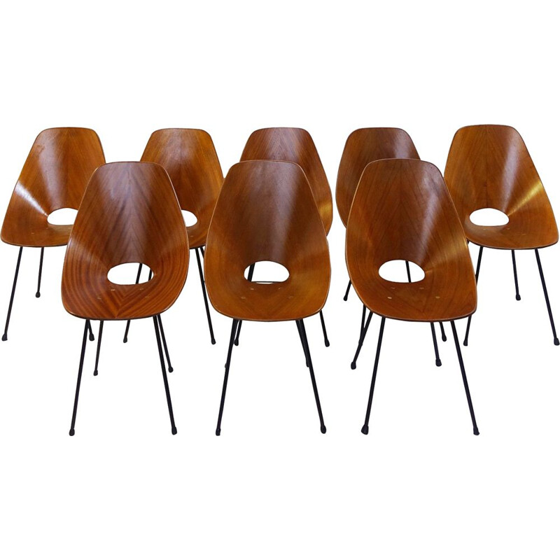Set of 8 Medea Chairs by Vittorio Nobili for Fratelli Tagliabue - 1950s