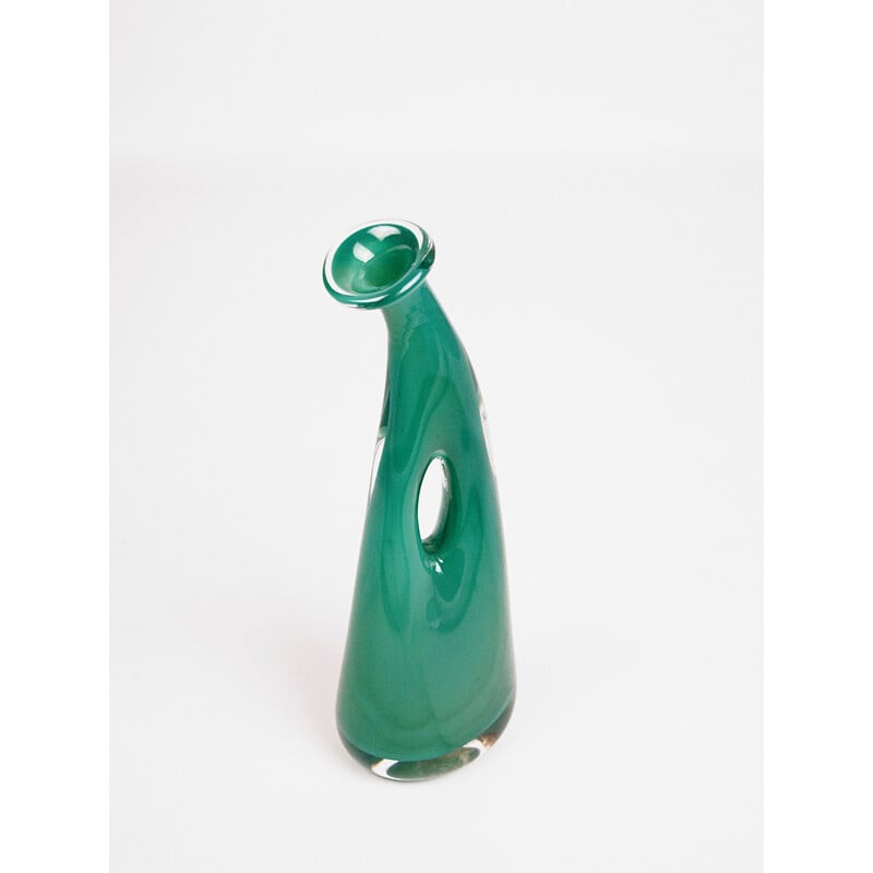 Vase vintage perforé par Fulvio Bianconi pour Venini - 1950