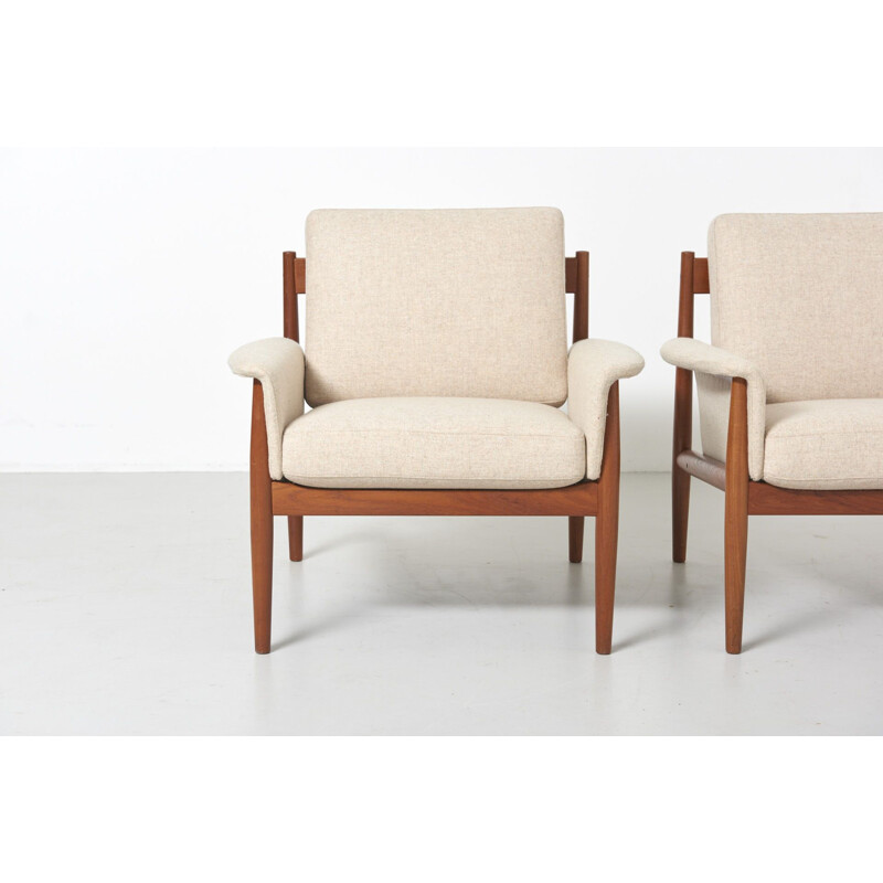 Suite de 2 fauteuils vintage par Grete Jalk pour France & Søn