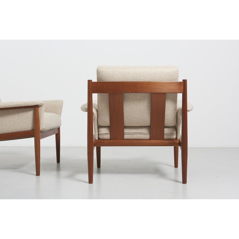 Suite de 2 fauteuils vintage par Grete Jalk pour France & Søn