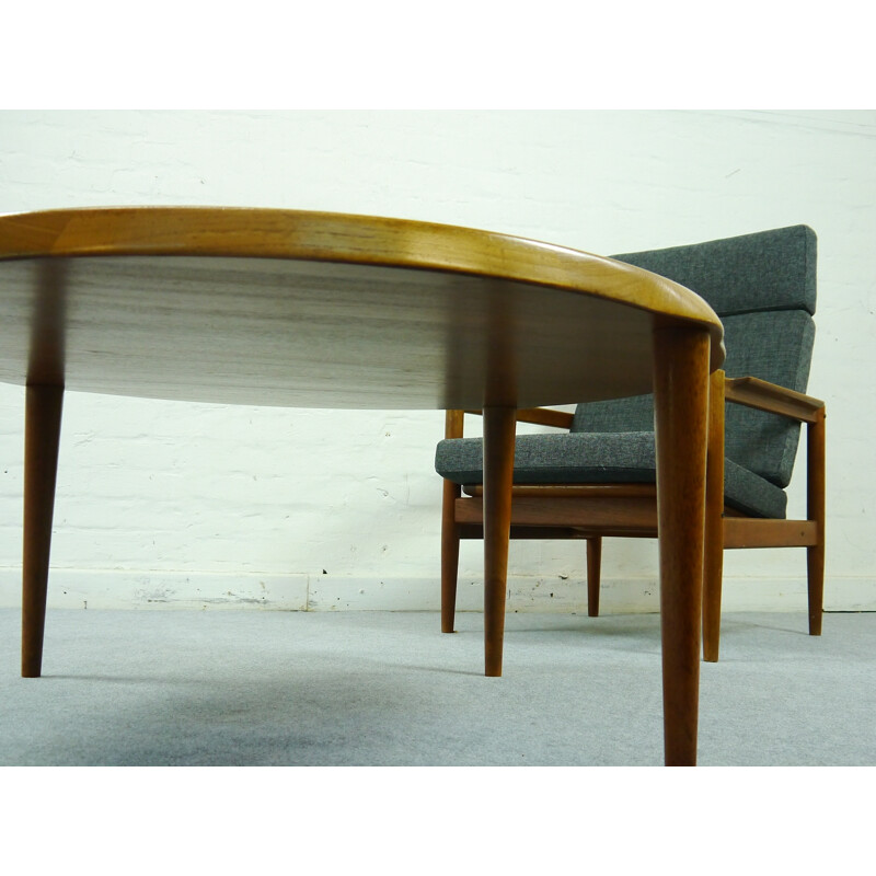 Vintage coffee table in teak, John BONE - 1960s