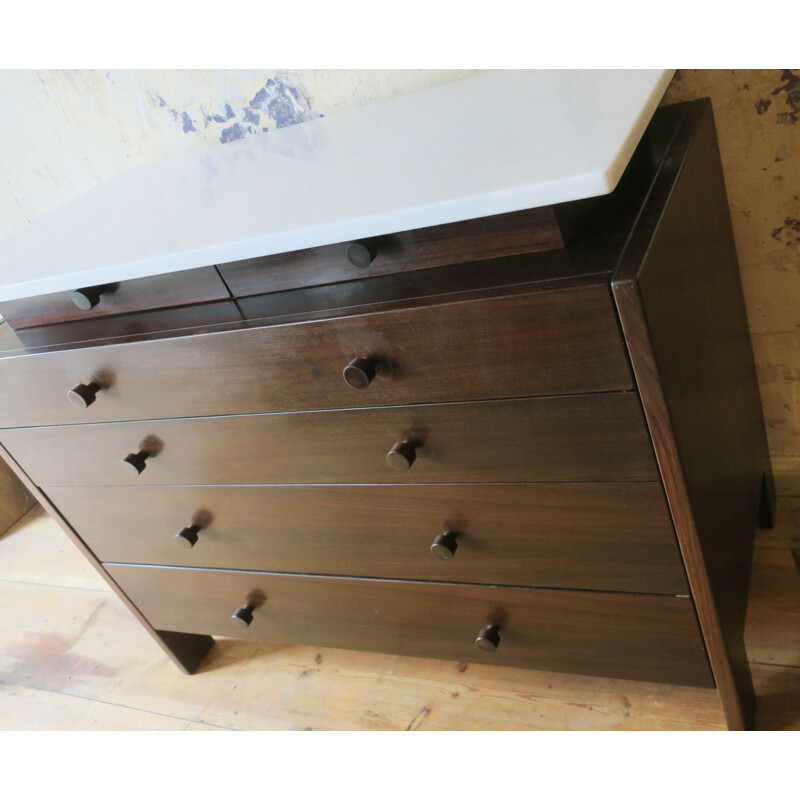 Vintage Italian chest of drawers in rosewood