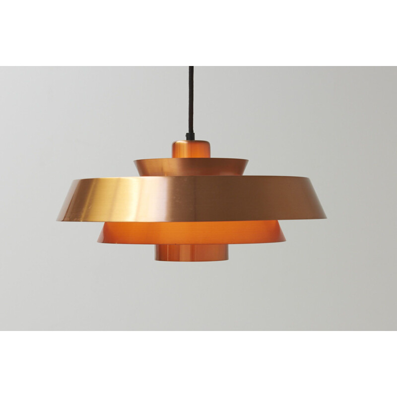 Vintage Nova pendant in red copper by Jo Hammerborg for Fog & Mørup