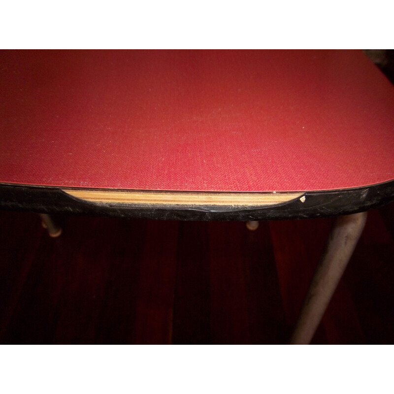 Vintage set of 4 bi-color formica chairs