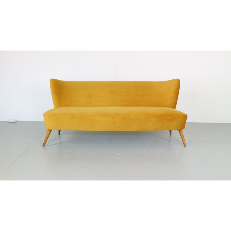 Vintage Cocktail 3-seater sofa in velvet 