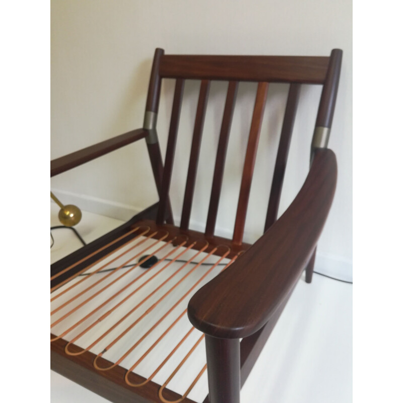 Vintage set of 2 Scandinavian armchairs in teak 