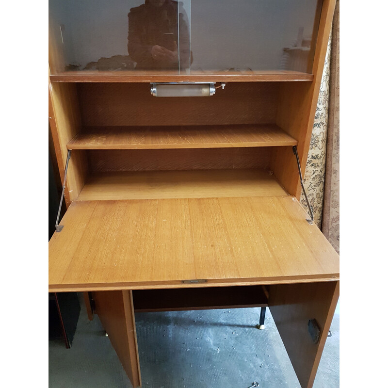 Vintage Franse houten secretaire