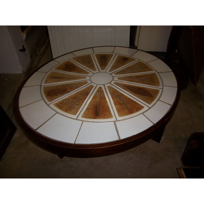 Vintage ceramic coffee table by Roger Capron