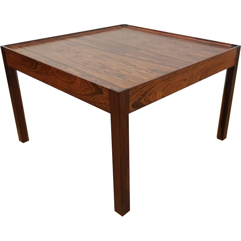 Vintage square coffee table in rosewood 