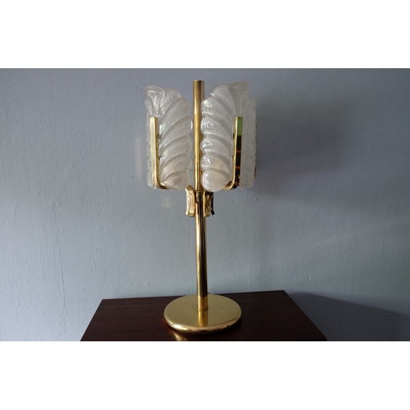 Vintage leaf table lamp by Carl Fagerlund for Orrefors