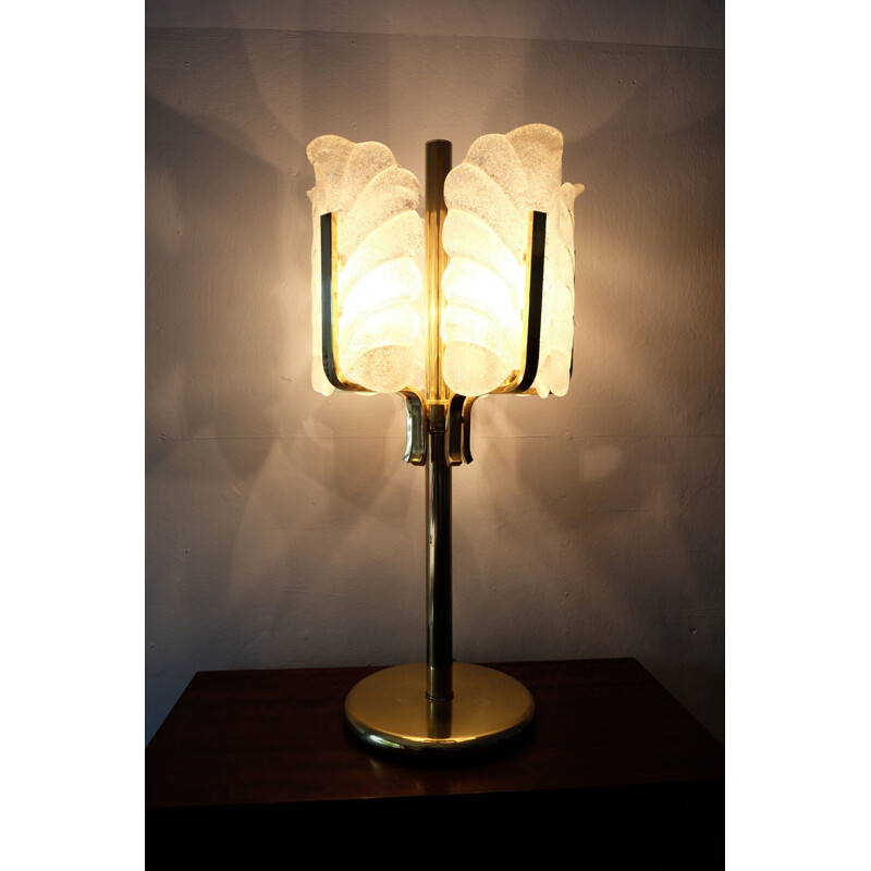 Vintage leaf table lamp by Carl Fagerlund for Orrefors