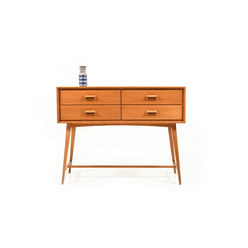 Vintage Scandinavian small sideboard in ash-tree