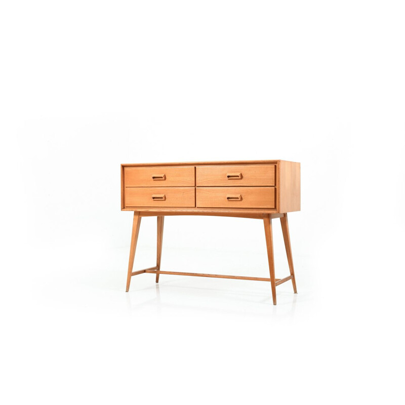 Vintage Scandinavian small sideboard in ash-tree