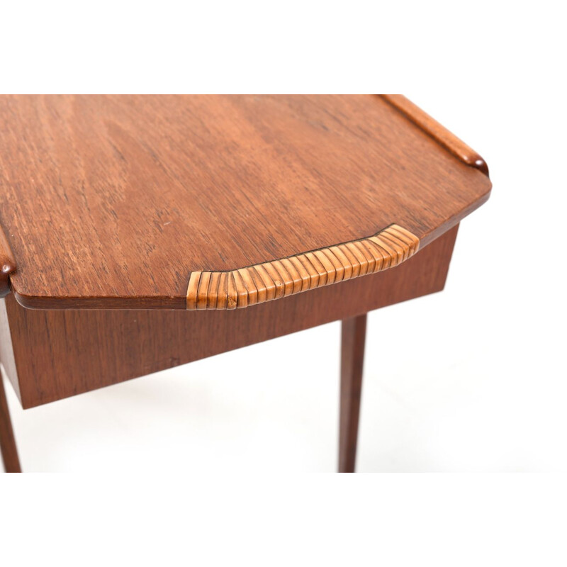 Vintage danish sewing table in teak