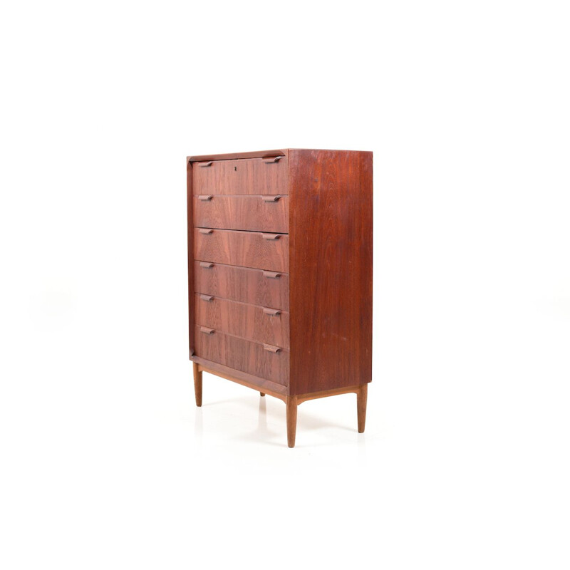 Vintage Danish chest of drawers in teak and oakwood