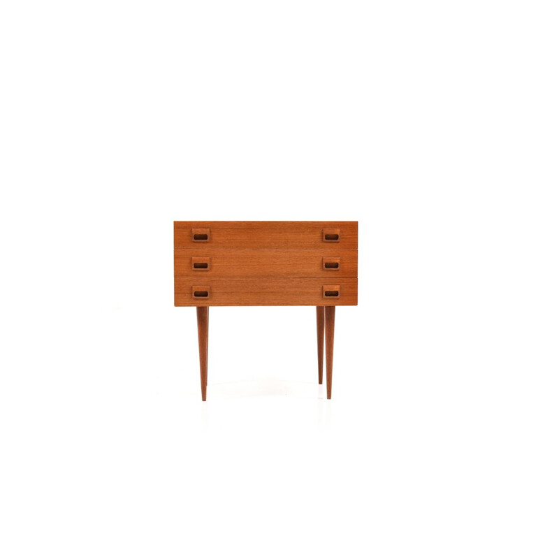 Vintage Danish small chest of drawers in teak