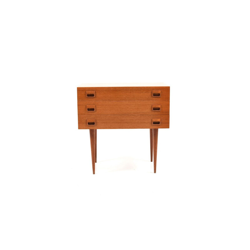 Vintage Danish small chest of drawers in teak