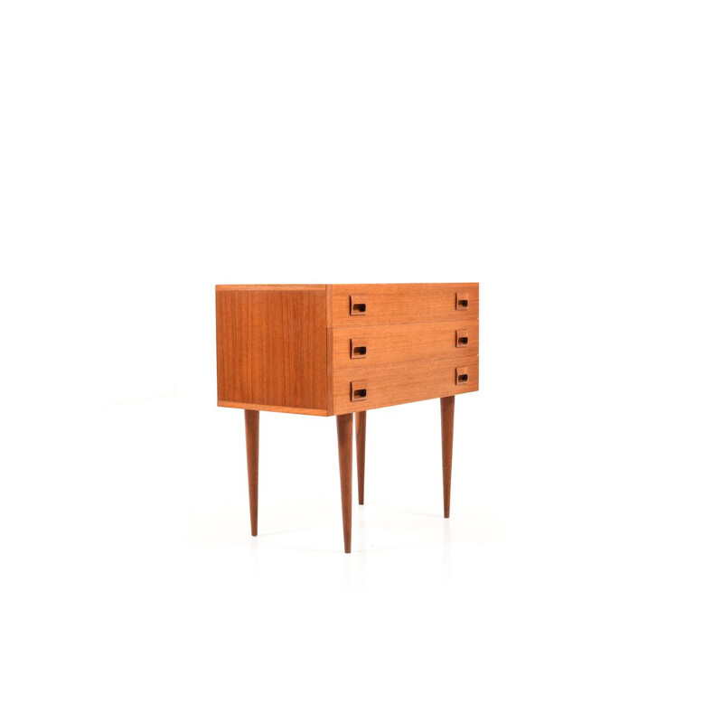 Vintage Danish small chest of drawers in teak