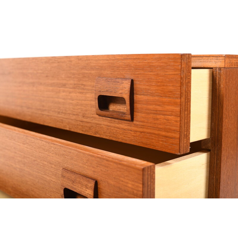 Vintage Danish small chest of drawers in teak