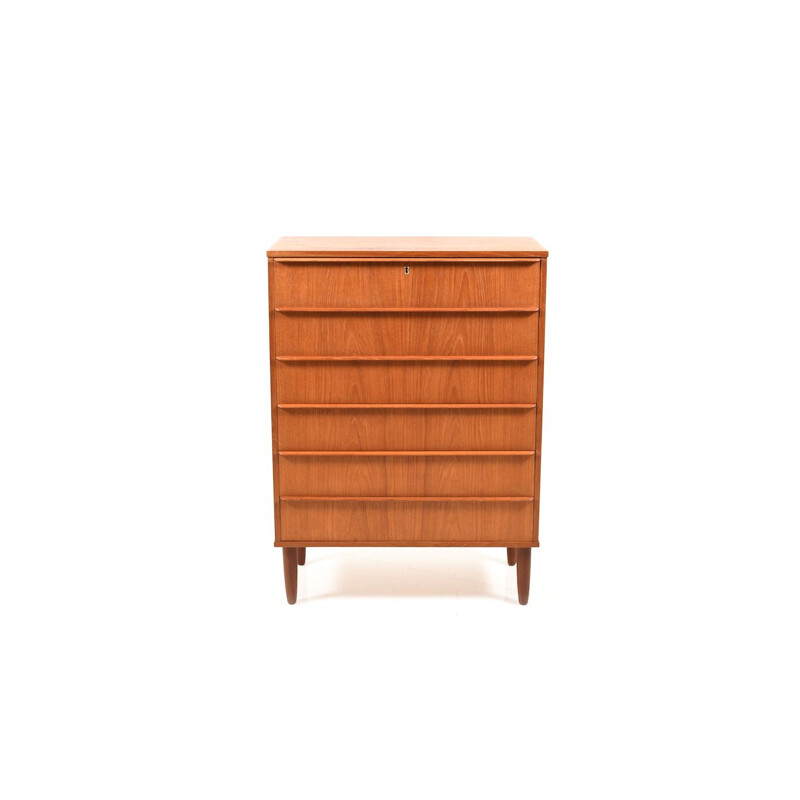 Vintage Scandinavian chest of drawers in teak