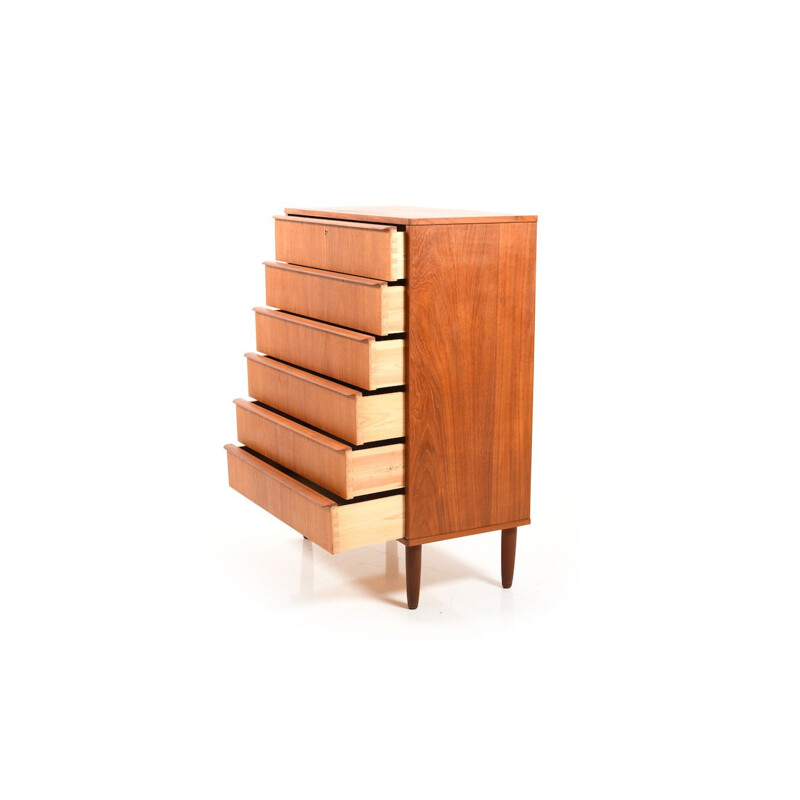 Vintage Scandinavian chest of drawers in teak