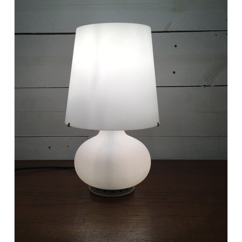 Lampe de table vintage en opaline par Max Ingrand 