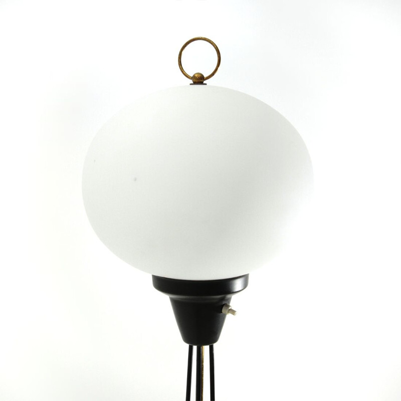 Vintage Italian floor lamp in opaline glass