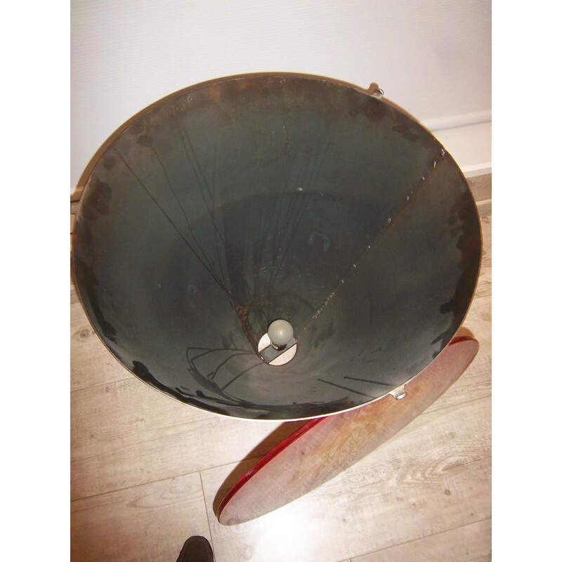 Vintage conical iron light table, 1970