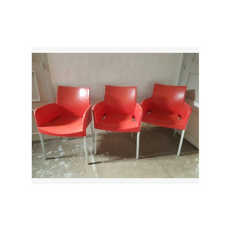 Vintage set of 3 armchairs for Pedrali 