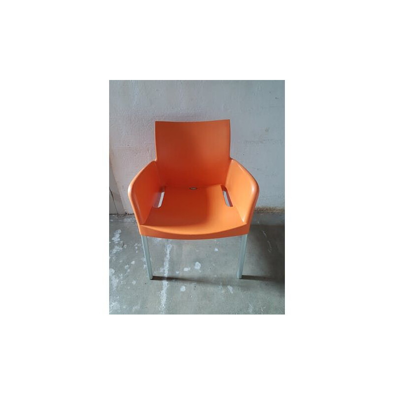 Vintage set of 3 orange chairs model Ice by Pedrali